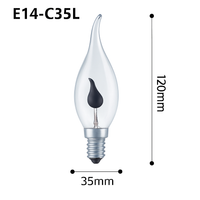 Ampoule E14 à LED de 3W en forme de flamme
