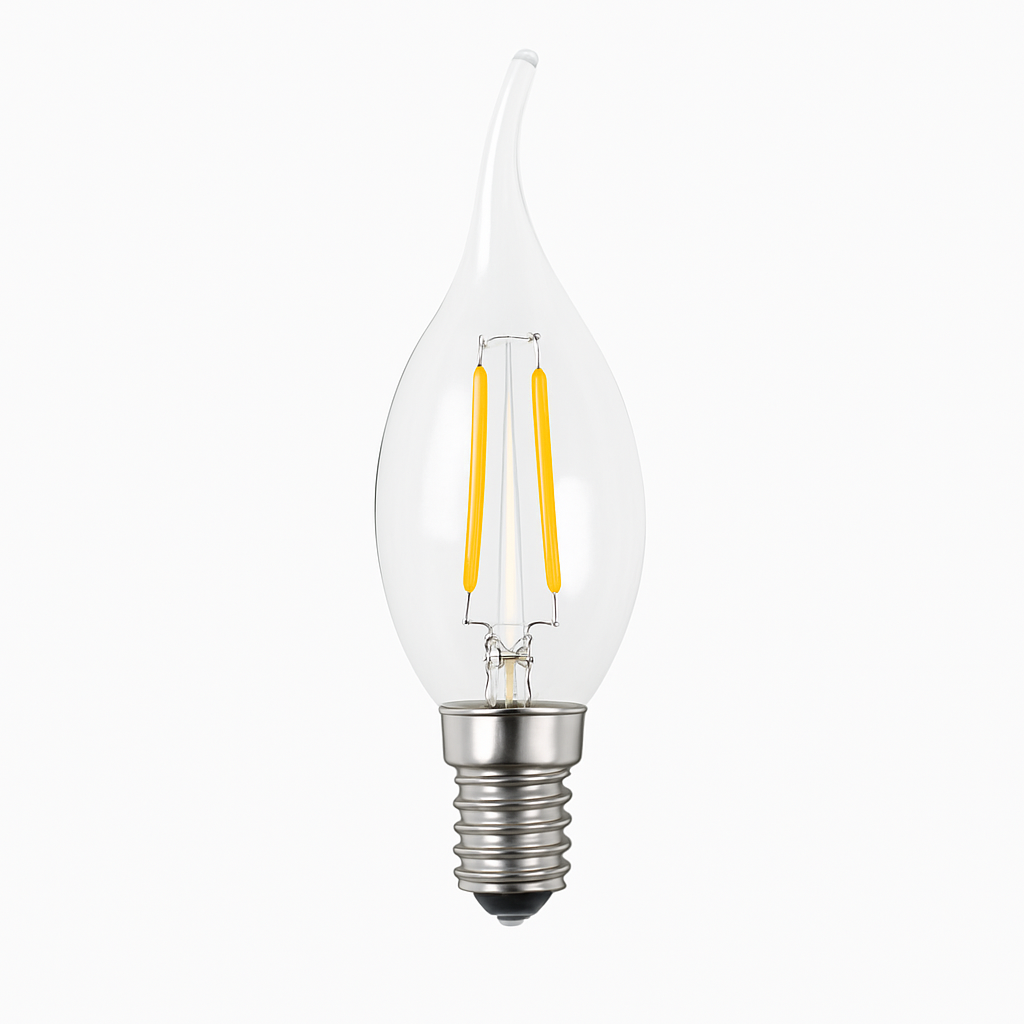Ampoule E14 à LED à incandescence filament en forme de flamme Edison