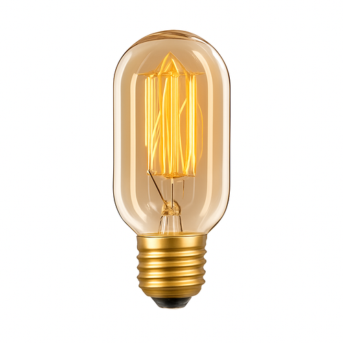 Ampoule gros tube à incandescence filament vintage 40W Edison