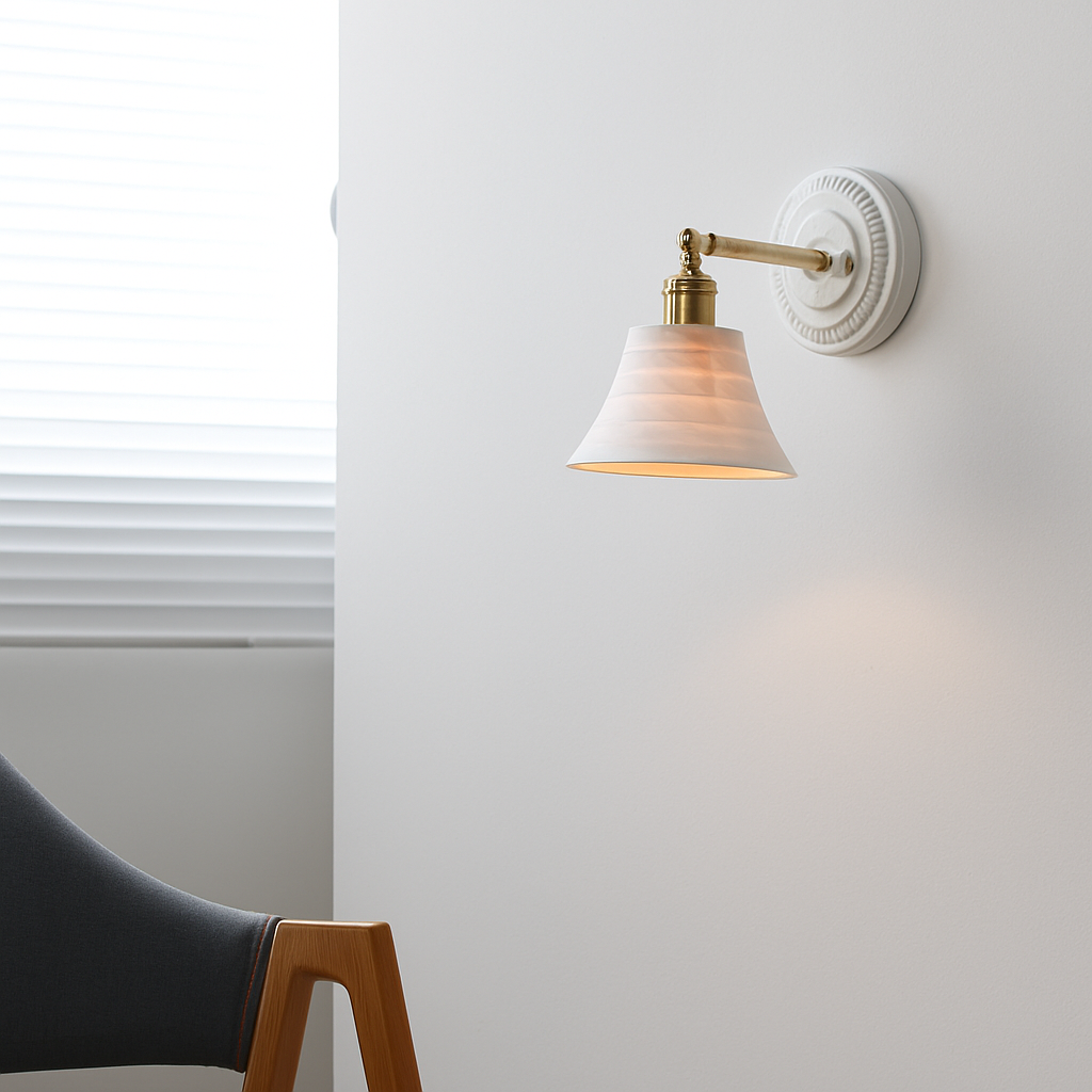 applique led nordique beisde iwhd blanc céramique - vue 5 sur 23
