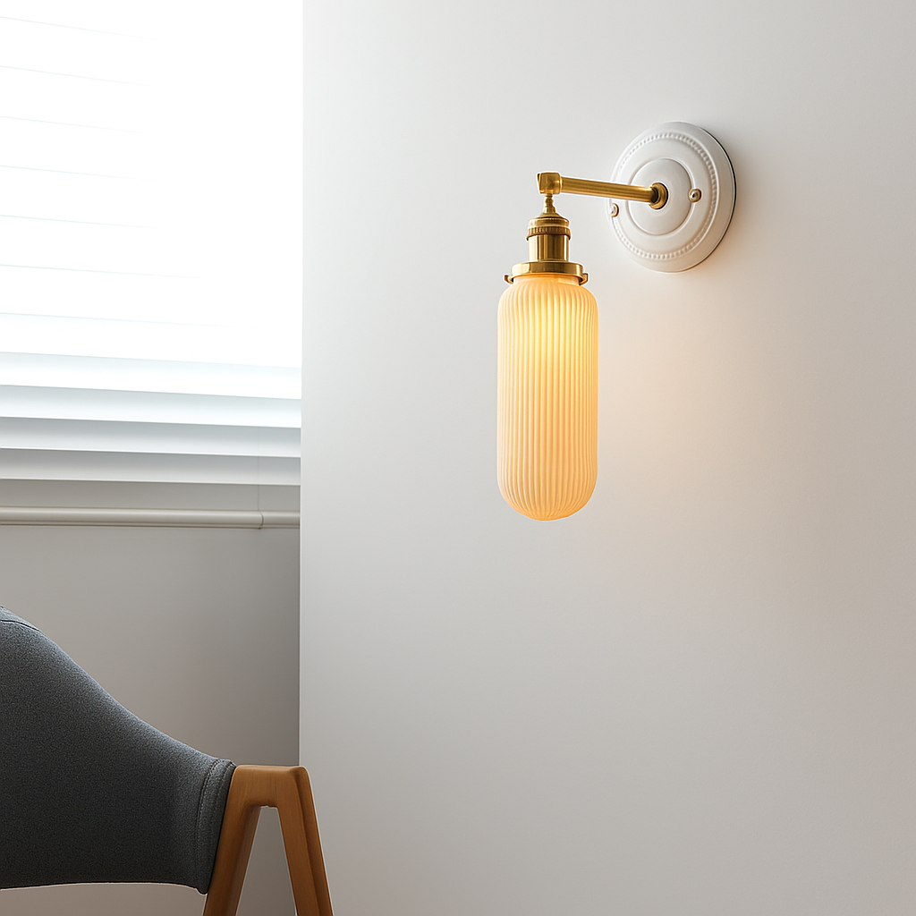 applique led nordique beisde iwhd blanc céramique - vue 7 sur 23