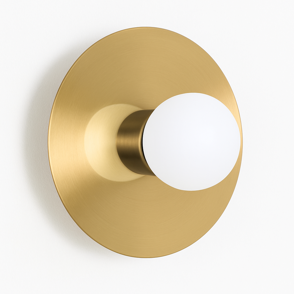 Applique LED rond dorée Art style - vue 4 sur 5