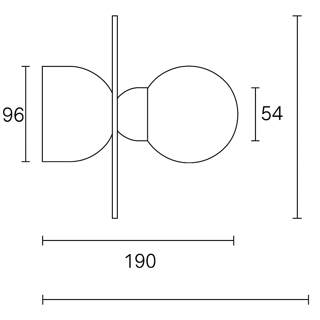 Applique LED rond dorée Art style - vue 5 sur 5