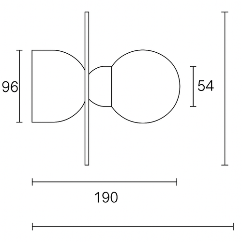 Applique LED rond dorée Art style