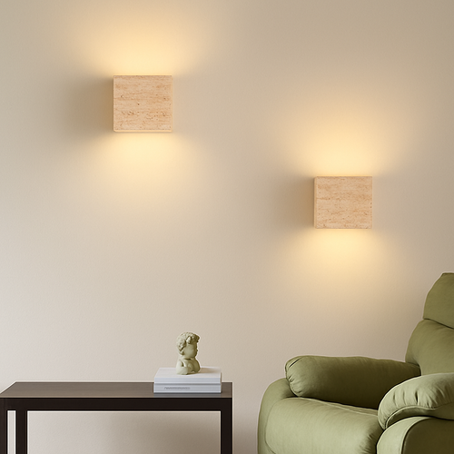 applique murale artistique en pierre naturelle pour luminaires d'ambiance