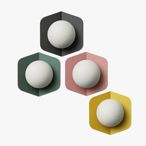 Applique murale avec boule blanche Morden Minimalist à LED (de couleurs)