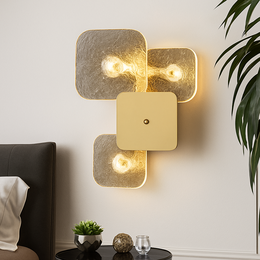 Applique murale carrée en cuivre de luxe post-moderne Simple - vue 5 sur 9