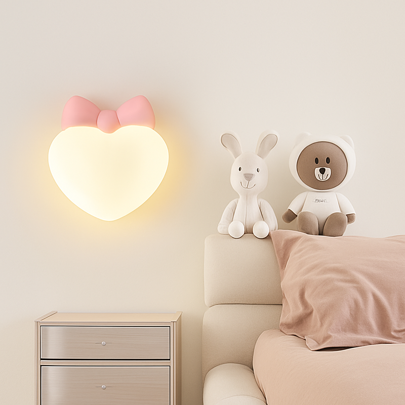 applique murale créatives pour enfants en forme de couronne et cœur