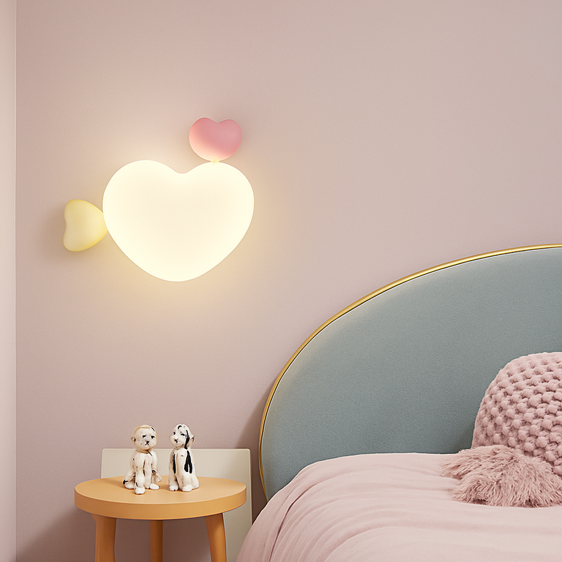 applique murale créatives pour enfants en forme de couronne et cœur