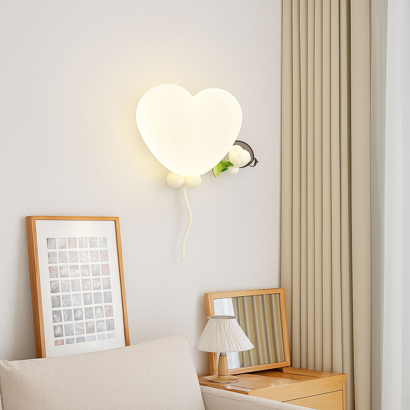 applique murale créatives pour enfants en forme de couronne et cœur