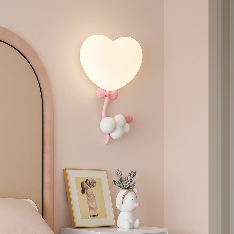 applique murale créatives pour enfants en forme de couronne et cœur