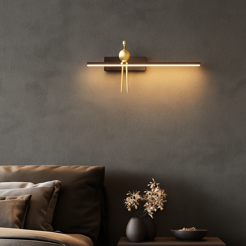 applique murale de luxe en cuivre design minimaliste haut de gamme