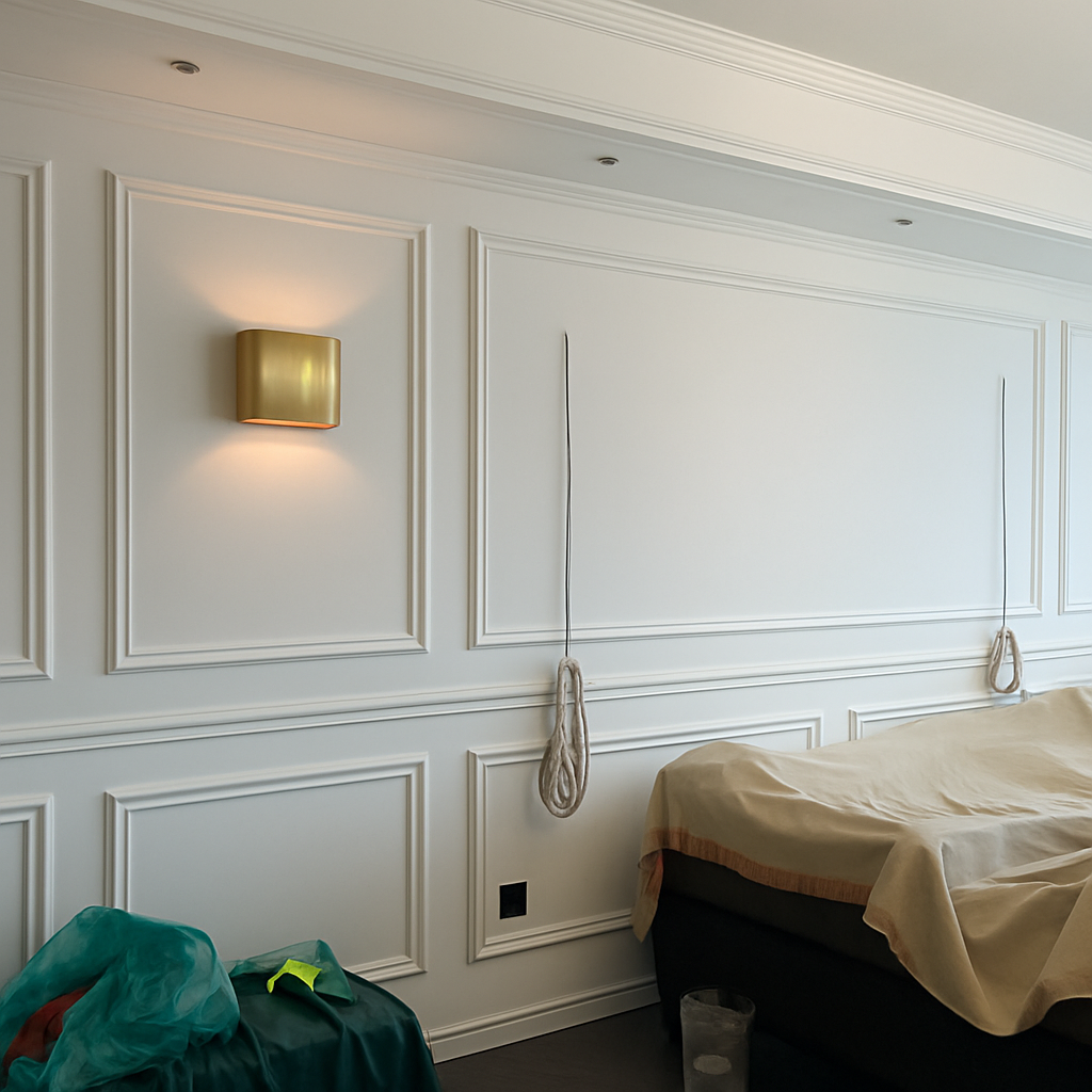 Applique murale de luxe en cuivre lampe de couloir d'hôtel moderne pour salon chambre lampes de chevet lumière de fond applique murale LED lumières - vue 4 sur 10