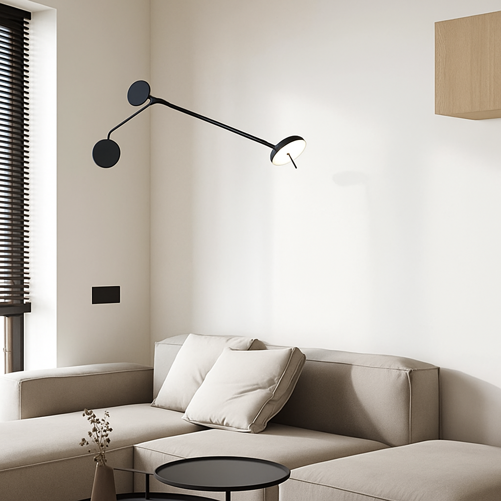 applique murale design avec bras pivotant réglable et poteau flexible - vue 4 sur 14