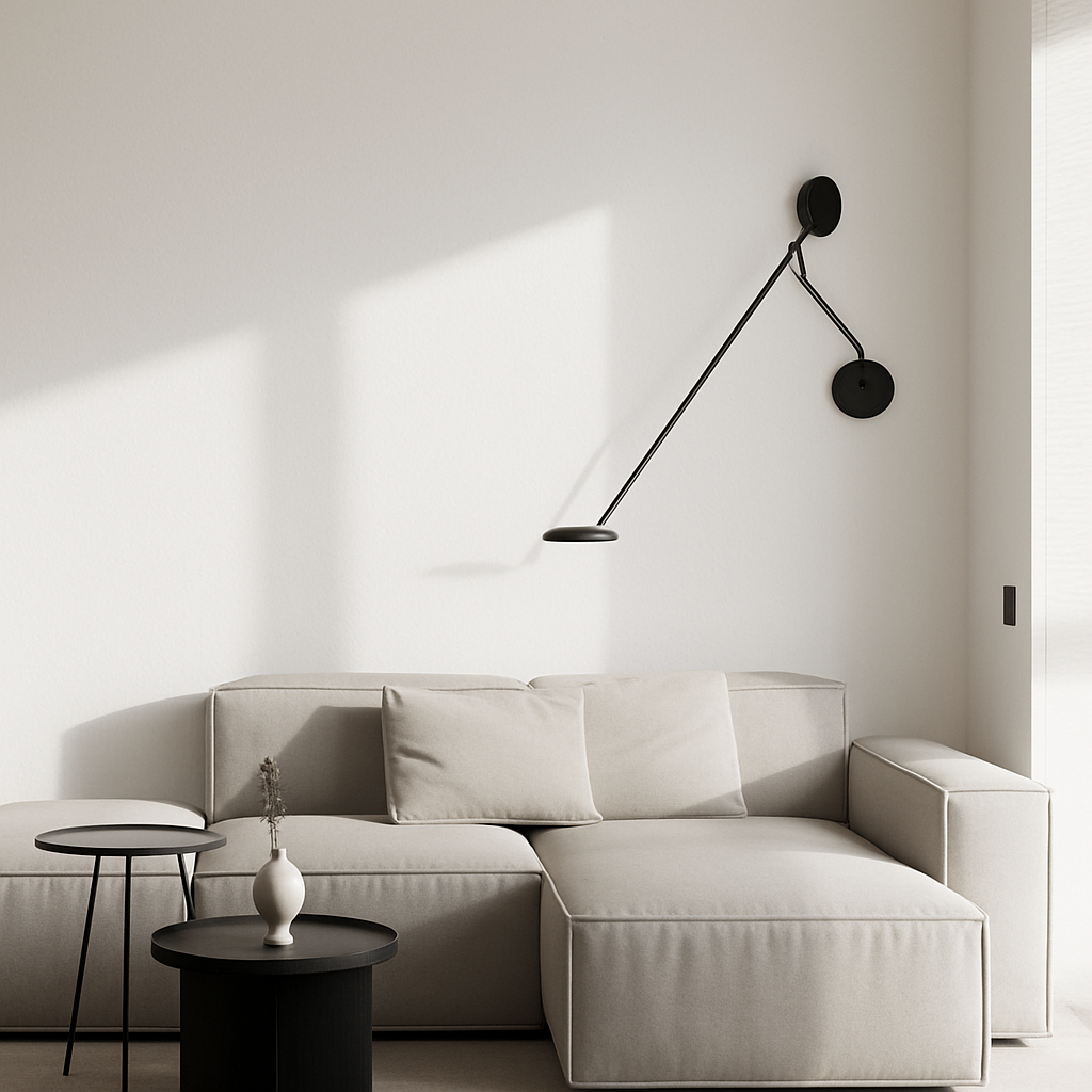 applique murale design avec bras pivotant réglable et poteau flexible - vue 5 sur 14