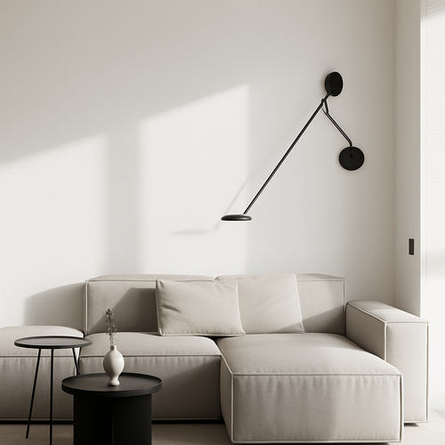 applique murale design avec bras pivotant réglable et poteau flexible