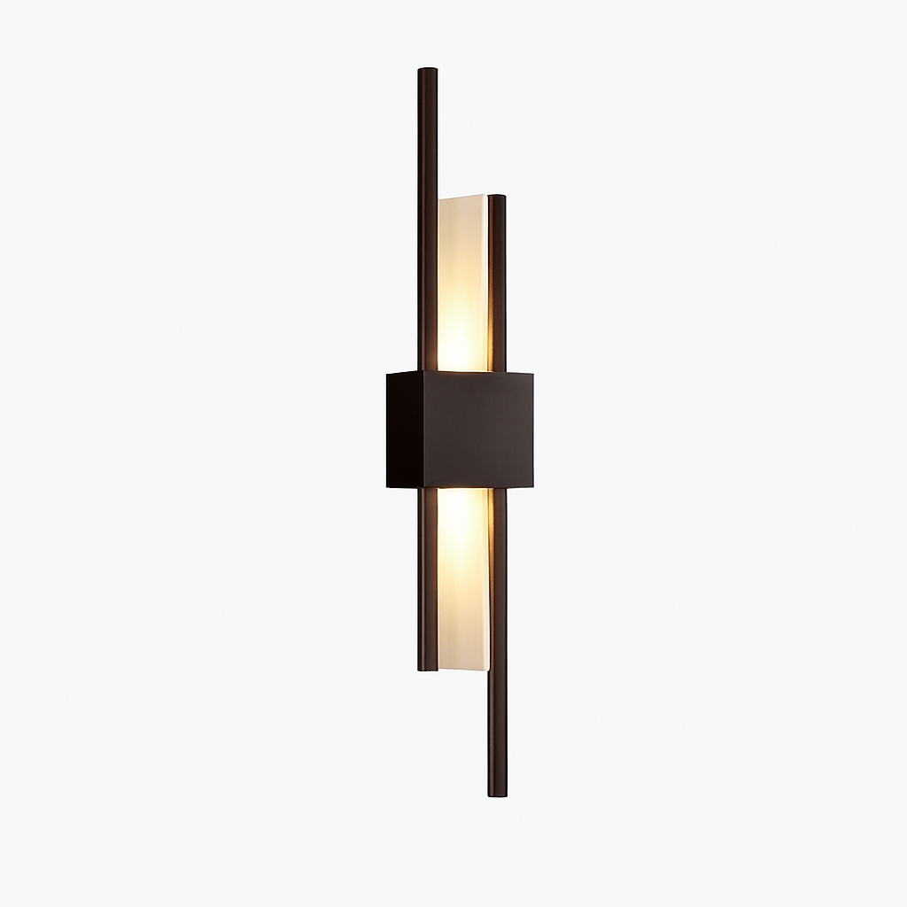 Applique murale design LED avec barre en métal doré Xeres