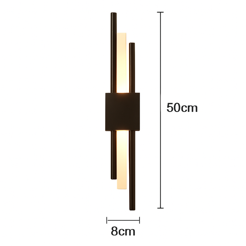 Applique murale design LED avec barre en métal doré Xeres