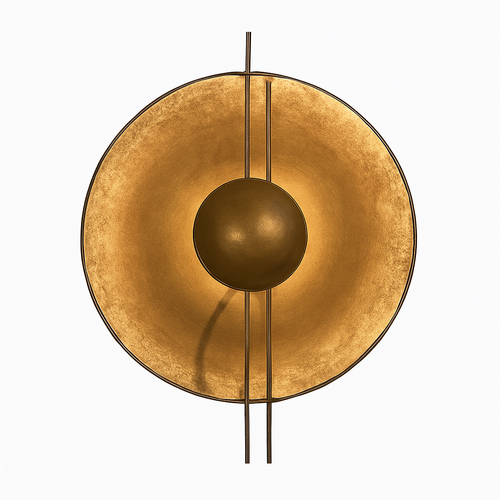 Applique murale design à LED avec plusieurs disques en métal doré Luxury