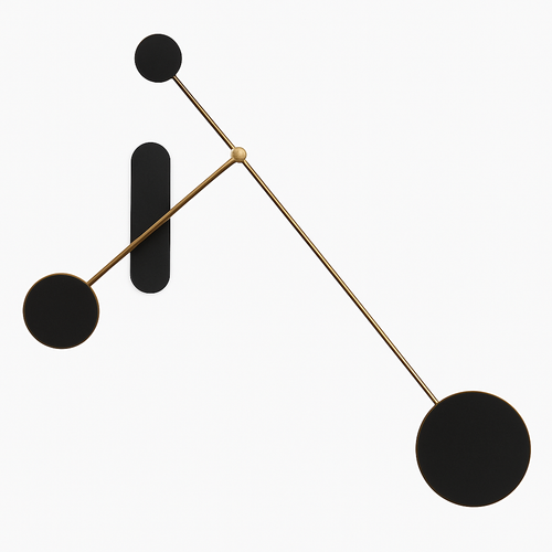 Applique murale design LED avec plusieurs disques noirs Loft