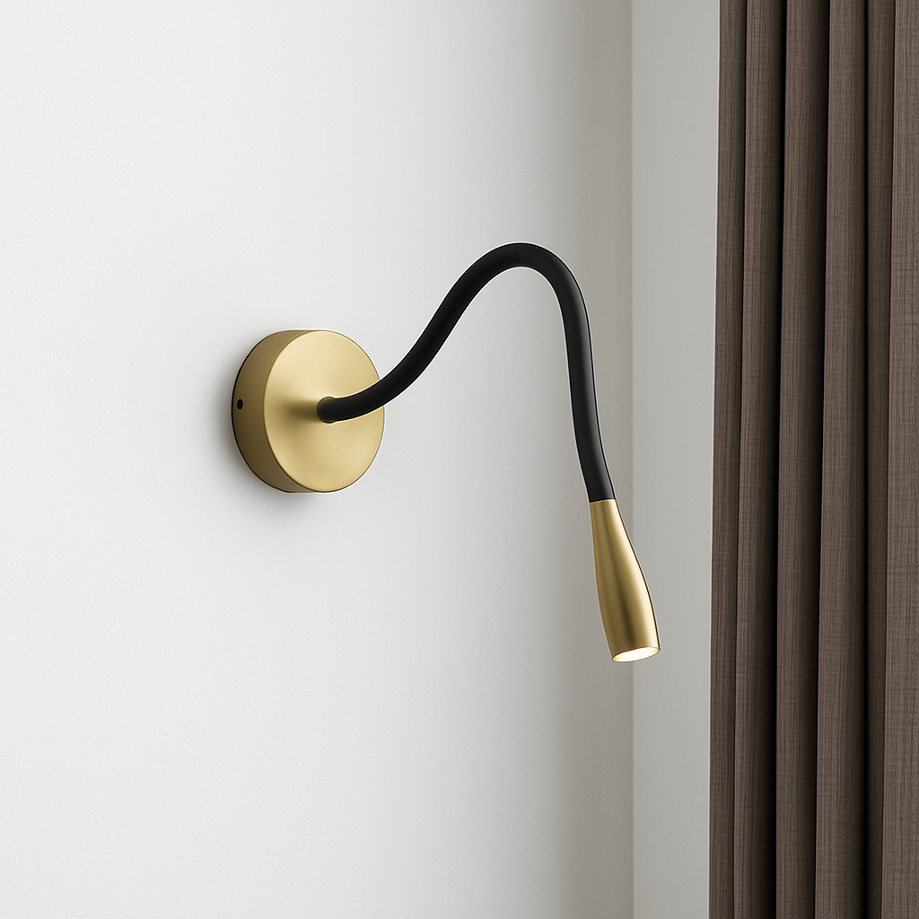 Applique murale design LED avec tige ajustable noire - vue 6 sur 5