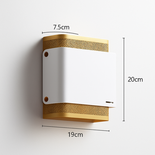 Applique murale design LED en métal doré Sconce