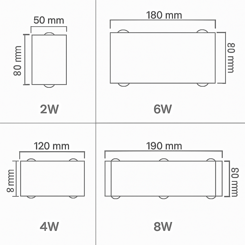 Applique murale en aluminium à LED