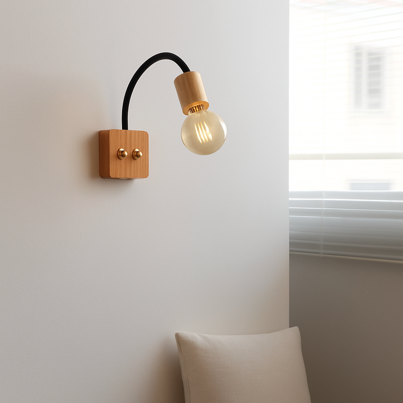 applique murale en bois japonais design nordique pour décoration intérieure