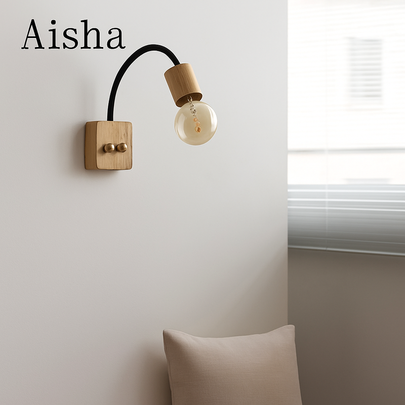 applique murale en bois japonais design nordique pour décoration intérieure