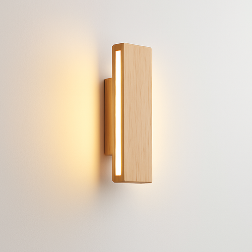 applique murale en bois massif pour éclairage intérieur décoratif