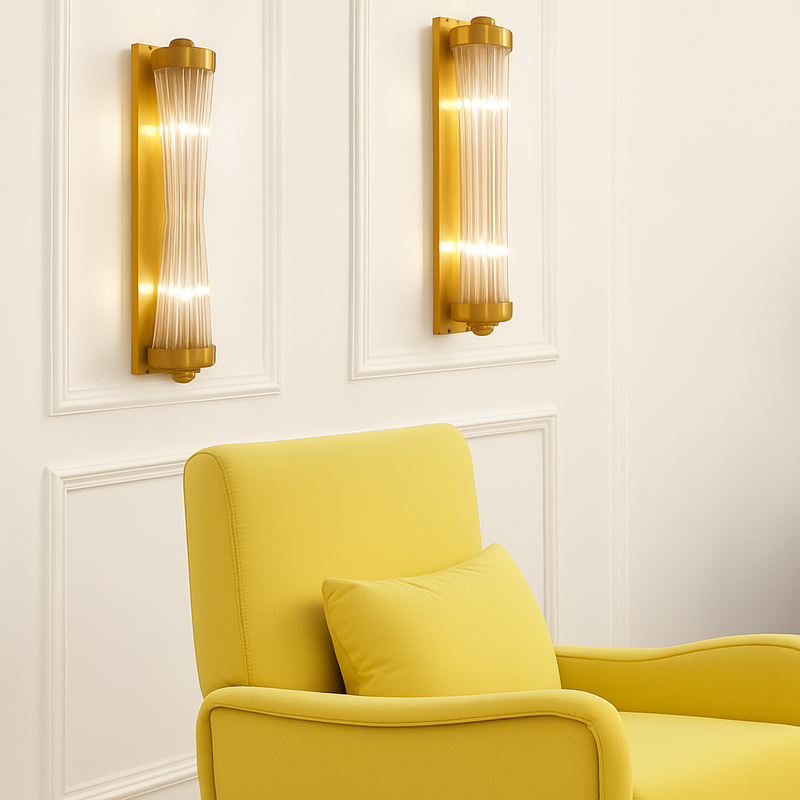 Applique murale en cristal modernes pour salon applique de chevet luminaires Luminaire chambre allée décoration verre or éclairage