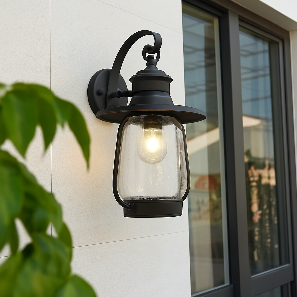 Applique murale extérieure européenne étanche jardin Villa entrée cour porche lumière rétro cheval lumières balcon verre E27 éclairage - vue 4 sur 7