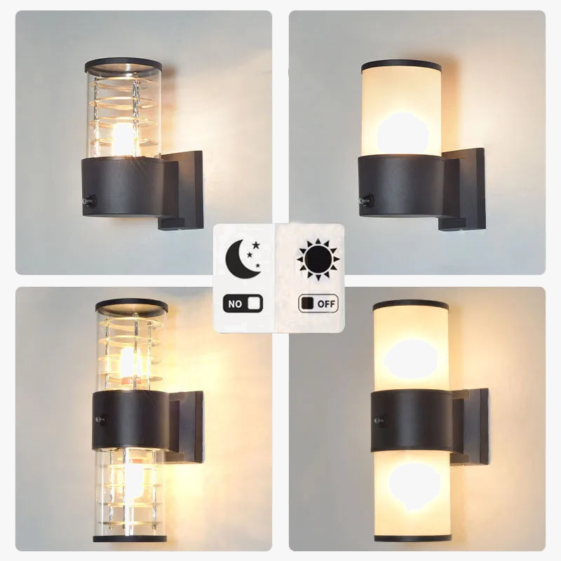 applique murale extérieure étanche contrôle de lumière pour jardin