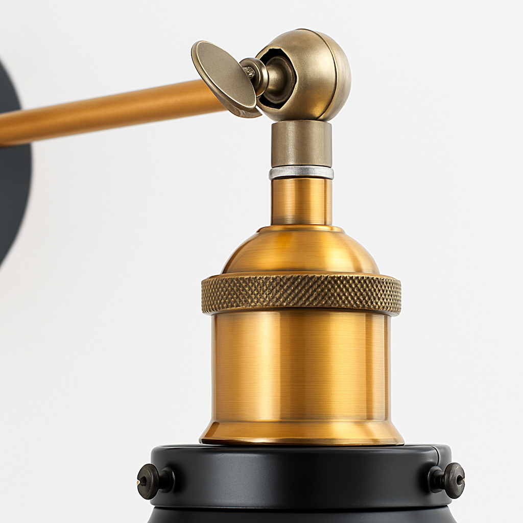 applique murale industrielle vintage style loft en fer et verre - vue 5 sur 15