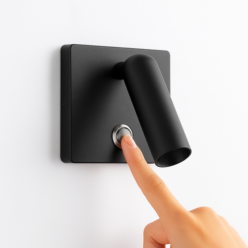 applique murale intégrée led à intensité variable avec interrupteur