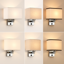 Applique murale Led avec abat-jour en tissu