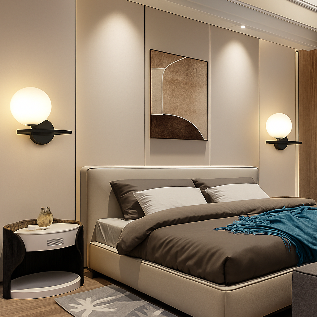 Applique murale LED boule de verre nordique pour salon intérieur chambre à coucher luminaire mural LED avec applique murale ampoule 7w G9 pour la maison - vue 4 sur 14
