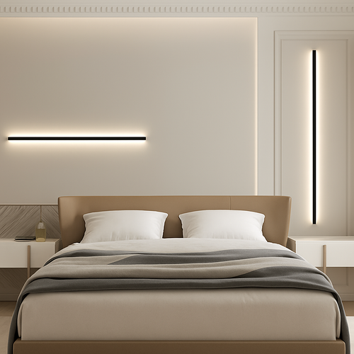 applique murale led cuboïde en aluminium avec télécommande et gradation