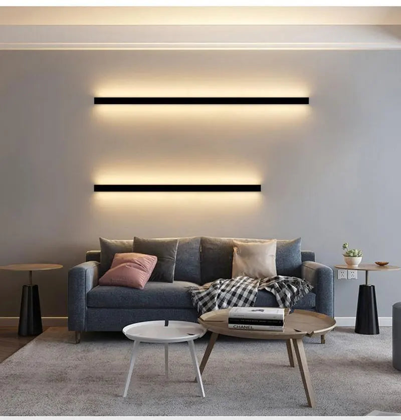 applique murale led cuboïde minimaliste en aluminium avec télécommande gradation