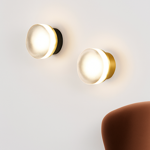 applique murale led de luxe moderne luminaire décoratif rond doré