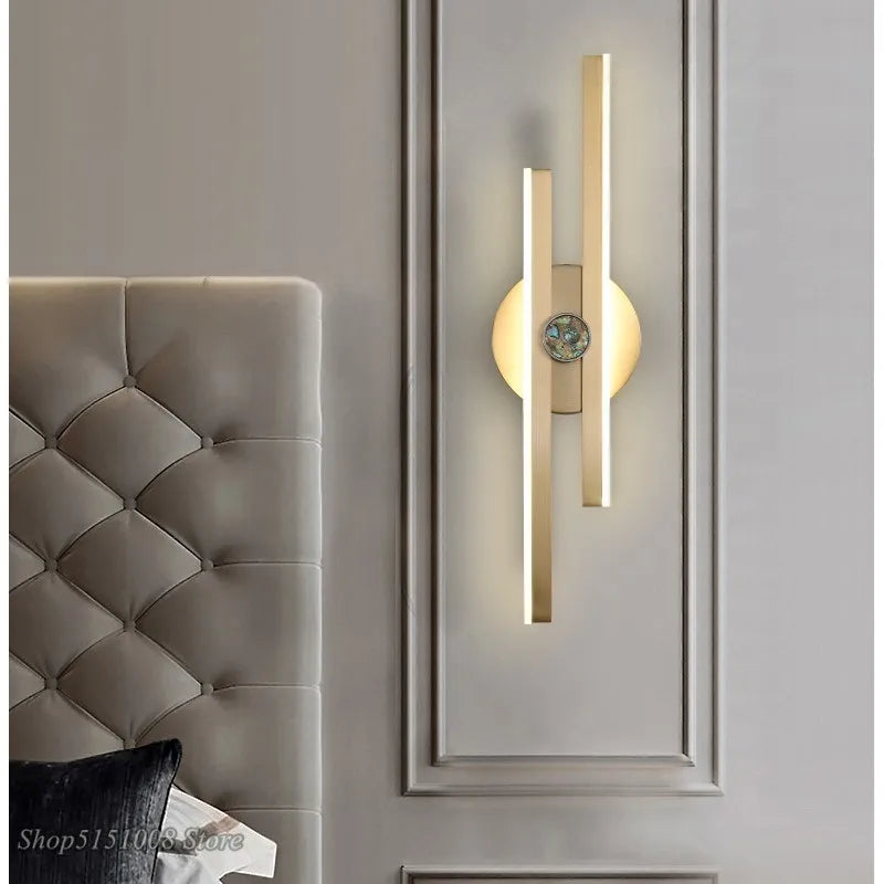 applique murale led de luxe nordique créative sans câblage