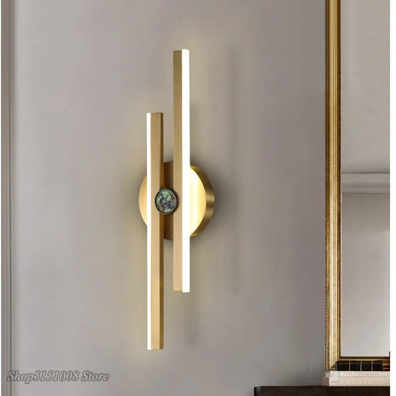 applique murale led de luxe nordique créative sans câblage