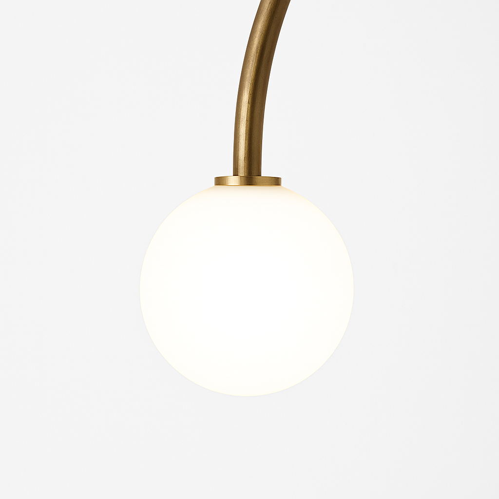 applique murale led en arc doré design moderne pour intérieur élégant - vue 7 sur 9
