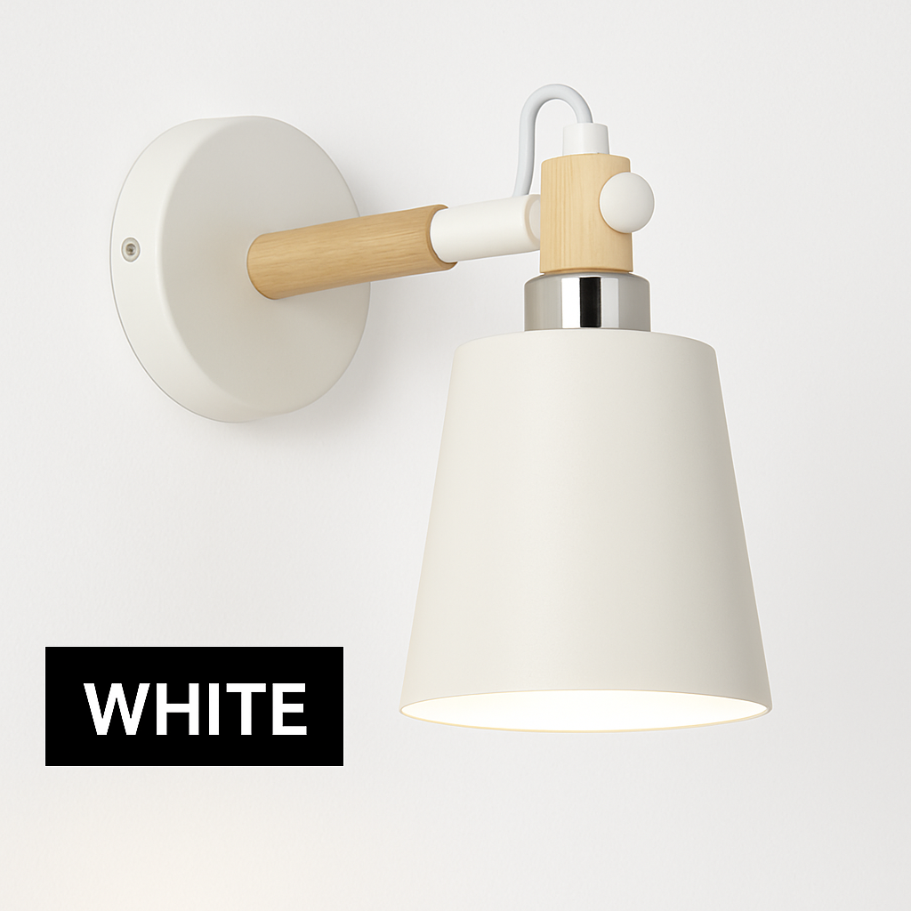 Applique murale LED en bois et métal Nordic - vue 7 sur 11
