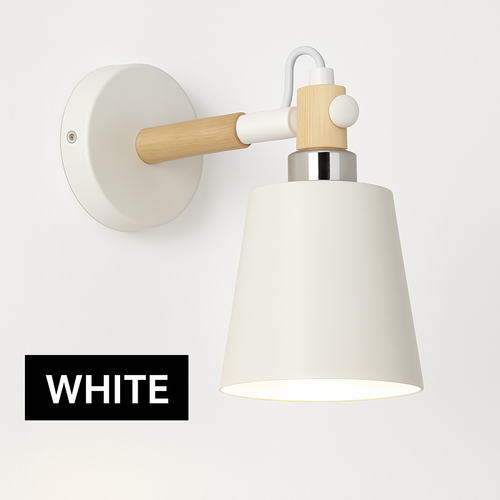 Applique murale LED en bois et métal Nordic