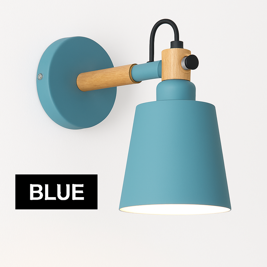 Applique murale LED en bois et métal Nordic - vue 9 sur 11
