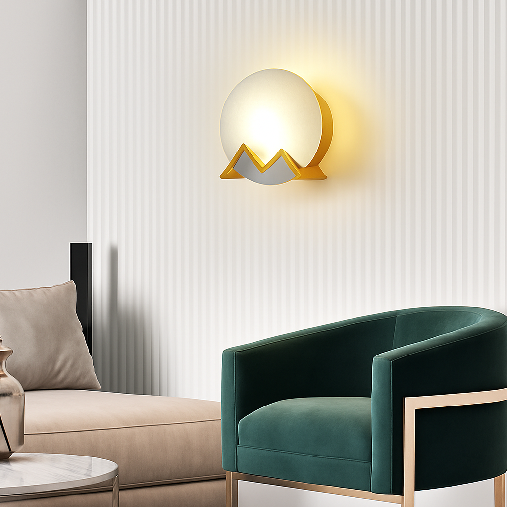 applique murale led en cuivre marbré pour hôtel bar - vue 8 sur 7