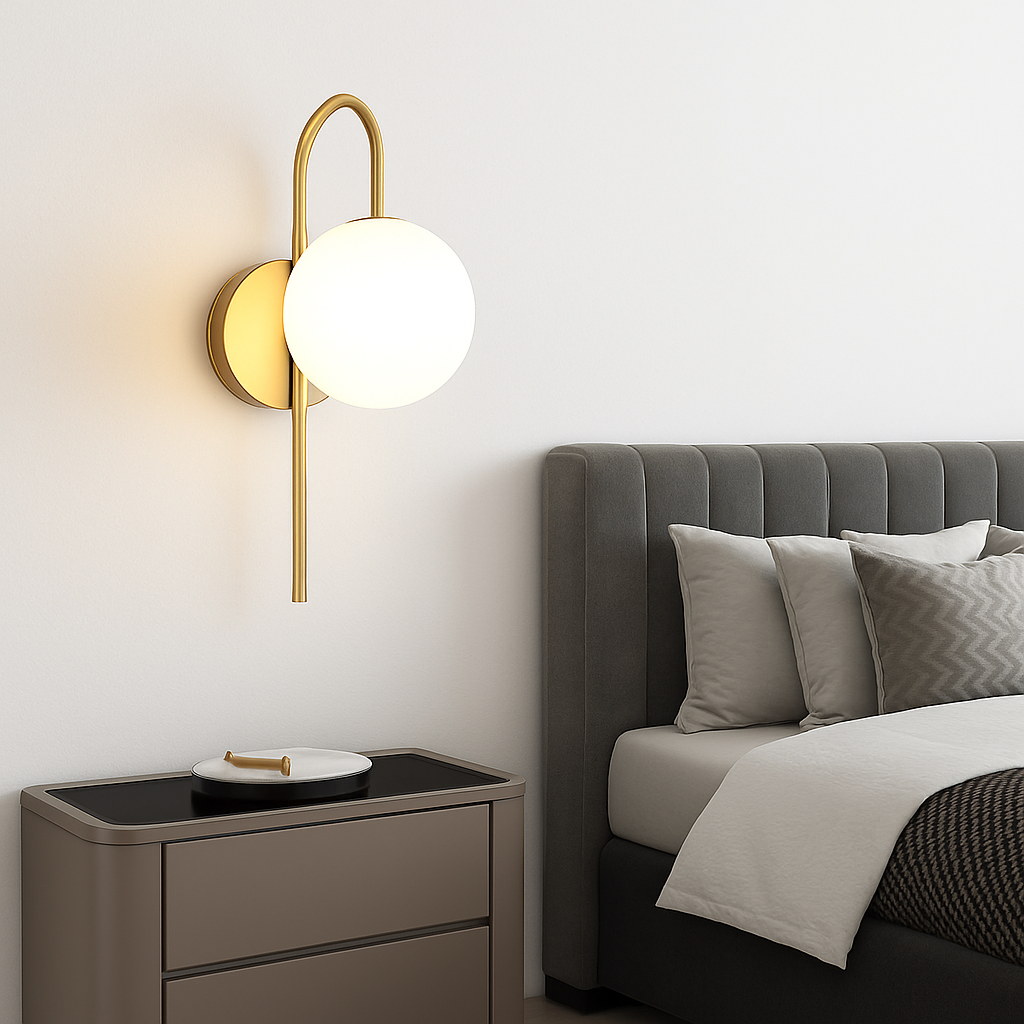 applique murale led en forme de boule de verre pour hôtel bar boutique - vue 4 sur 8