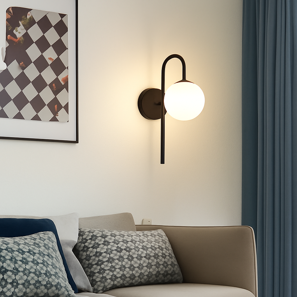 applique murale led en forme de boule de verre pour hôtel bar boutique - vue 6 sur 8