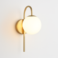 applique murale led en forme de boule de verre pour hôtel bar boutique
